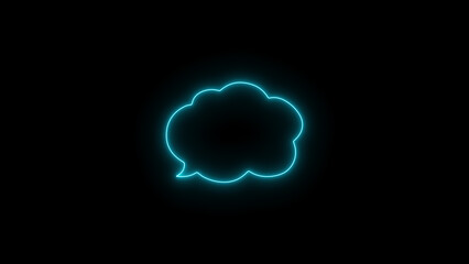 Talk bubble speech icon. speech balloon or chat bubble icon on black background.