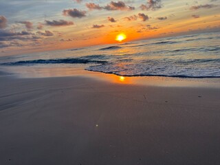 sunset on the beach