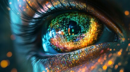 Vibrant Human Iris with Digital Binary Patterns