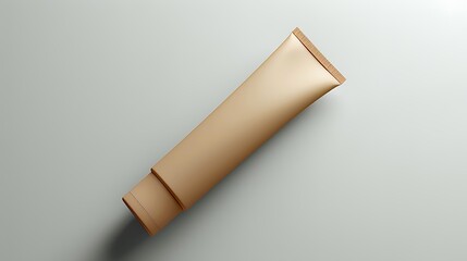 Brown Squeeze Tube Mockup on White Background