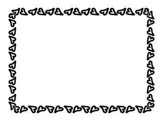 heart line frame rectangle doodle art, heart border outline adorable, framework decorative with heart doodle art line, picture frame with heart shape outline continues