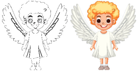 Cute Angelic Child Illustration