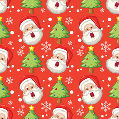 Festive Santa and Christmas Trees