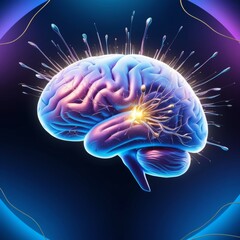 Obraz premium brain with effects