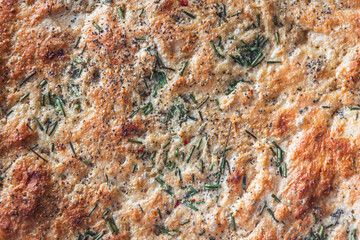 wholemeal flatbread with herbs and poppy seeds, healthy food recipes
