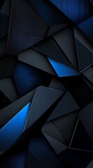 A stylish dark background with an abstract geometric design, ideal for tech-related websites , Modern black blue abstract background. Minimal. Color gradient. Dark. Web banner. Geometric shape.
