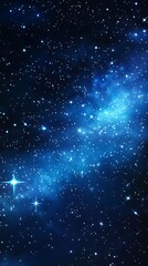 Futuristic abstract blue glow particle background, seven sisters starts astro photography ,Star cluster in deep black night sky. Design element for poster, banner or card, Starry Night Sky 
