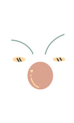 Illustration quotes inspiration emotion face decoration line stickers stamp design art 