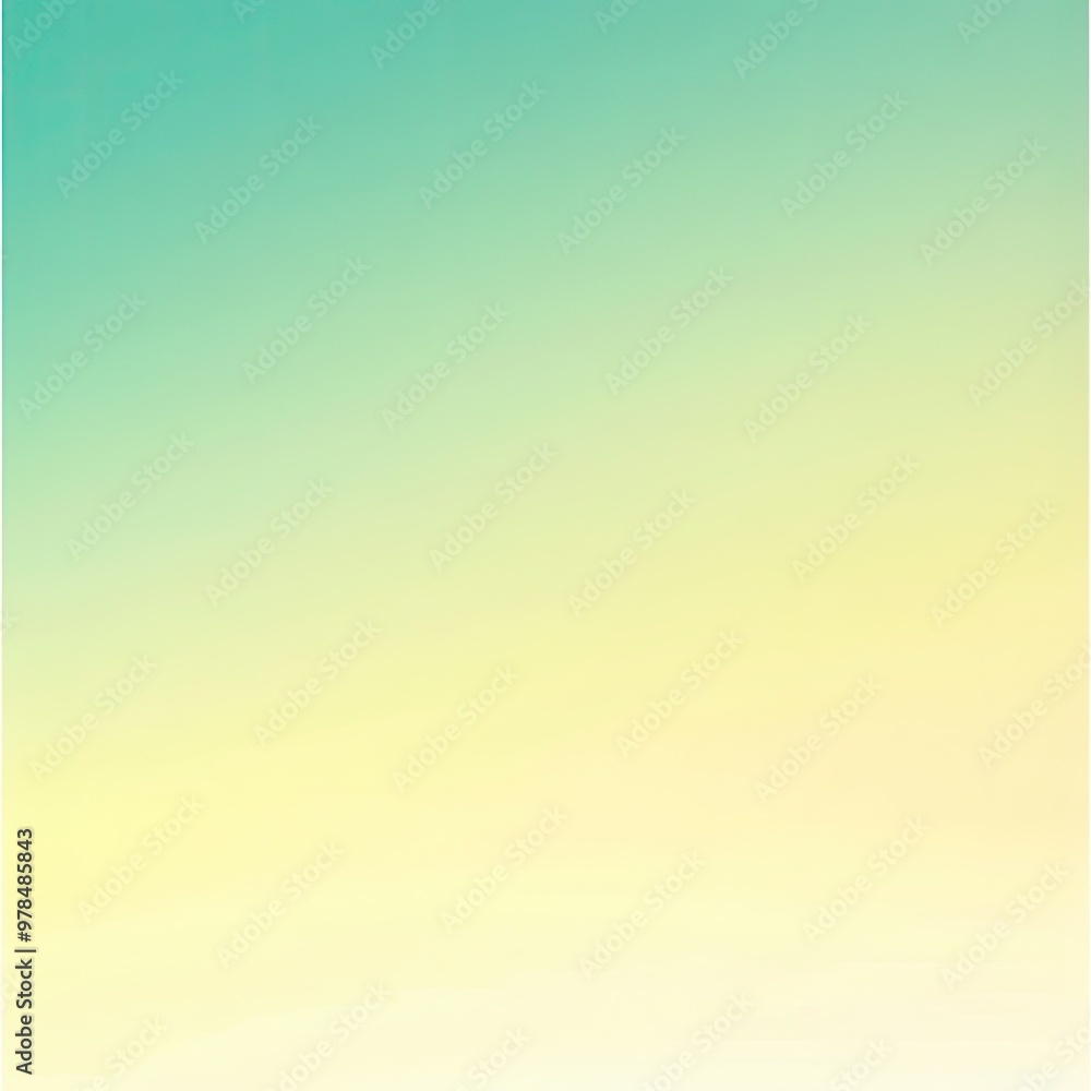 Wall mural a tranquil gradient background blending soft teal and warm yellow hues, perfect for creating a calmi