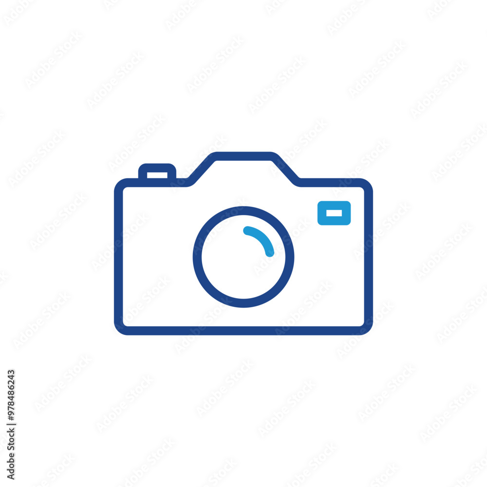 Poster camera icon vector for web site