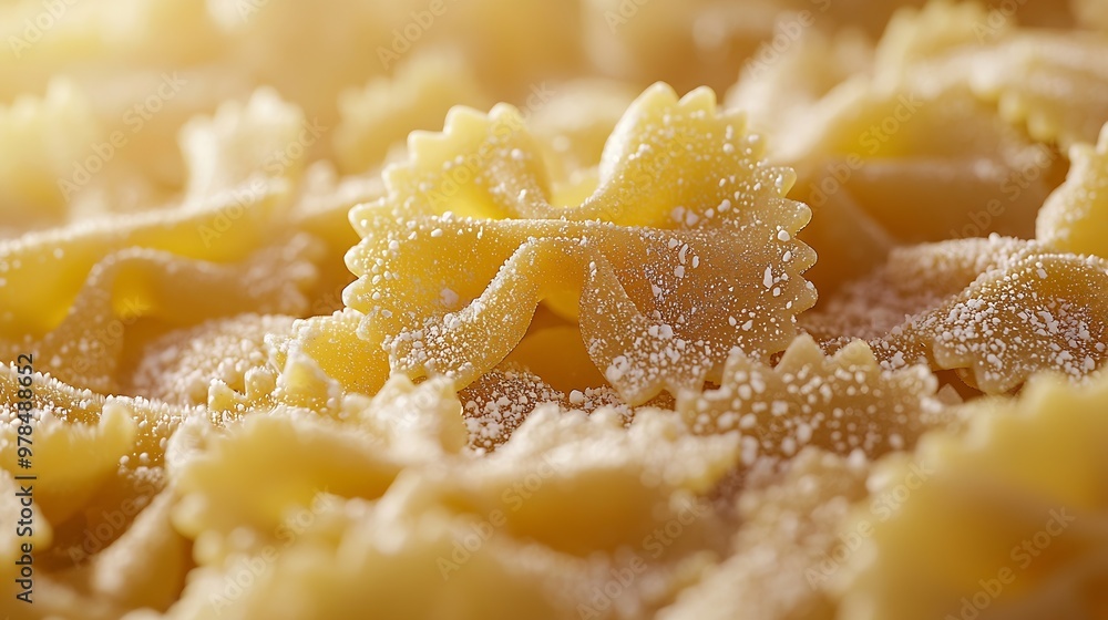 Poster dry uncooked pasta texture : generative ai
