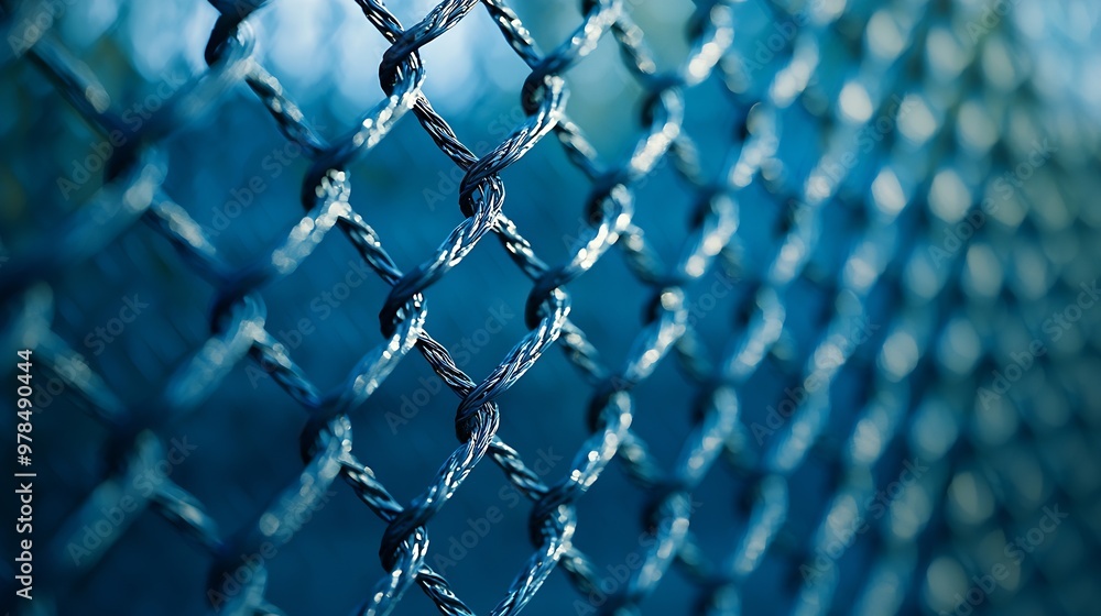 Poster metal netting texture : generative ai