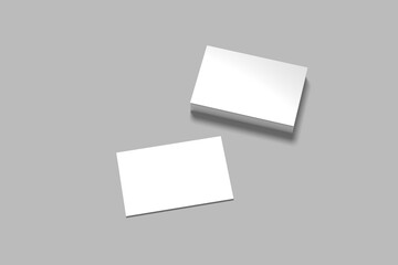 blank business cards on grey background,texte & logo.
