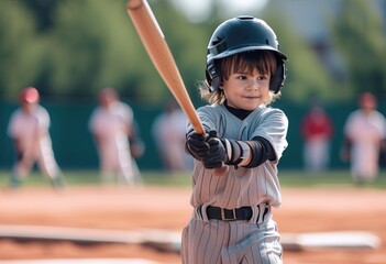 Child Swinging a Baseball Bat