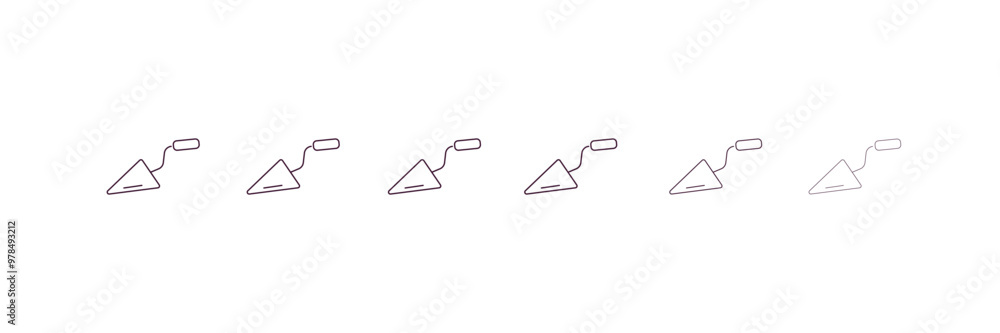 Aufkleber construction palette outline icon. linear vector from construction concept. 6 different line style c