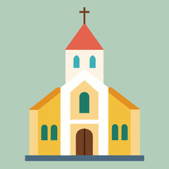 Fototapeta premium vector illustration of church