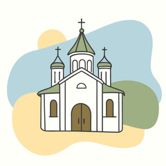 vector illustration of church