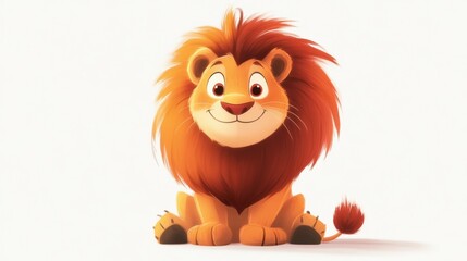 Cute Cartoon Lion.