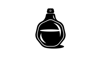 perfume symbol, black  isolated silhouette