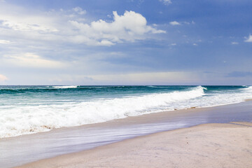 waves crashing on beach