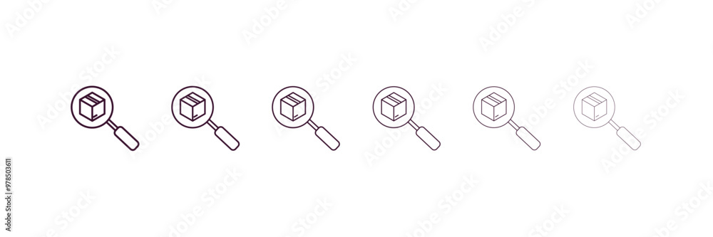 Poster inspection outline icon. linear vector from delivery concept. 6 different line style inspection icon