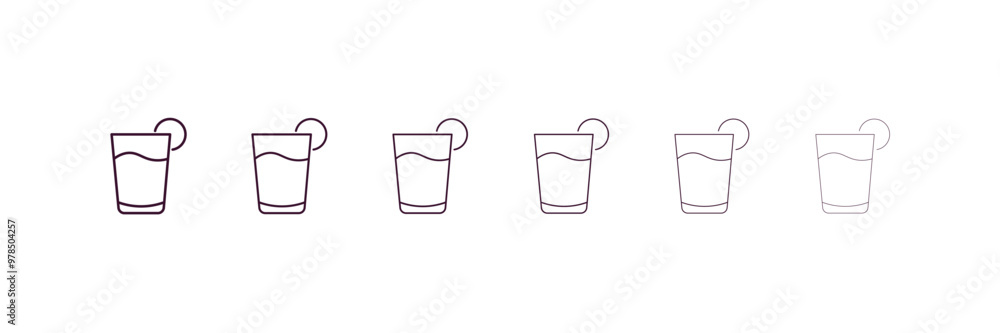 Aufkleber pisco sour outline icon. linear vector from delivery concept. 6 different line style pisco sour icon