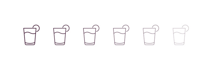pisco sour outline icon. Linear vector from delivery concept. 6 different line style pisco sour icon included thin, light, regular, medium, bold, black