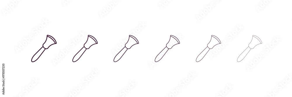 Poster scraping outline icon. linear vector from dentist concept. 6 different line style scraping icon incl