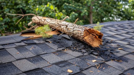 Storm damage  urgent roof repair needed after tree falls on home, highlighting safety concerns