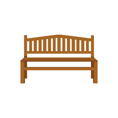 Bench park vector icon. Garden bench silhouette furniture chair. Street wooden seat