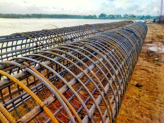 Reinforcing bar is abbreviated as rebar, iron used for casting concrete