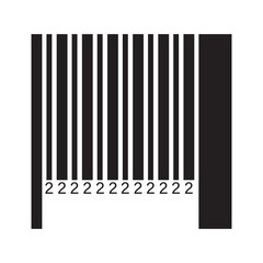Barcode vector icon. Bar code for web design. Isolated illustration