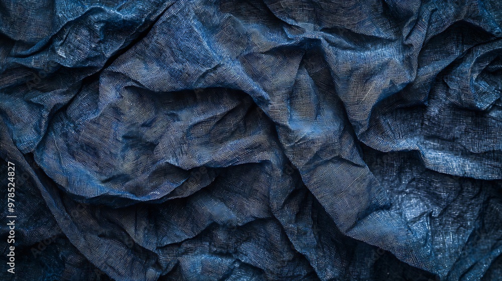 Poster crumpled fabric texture : generative ai