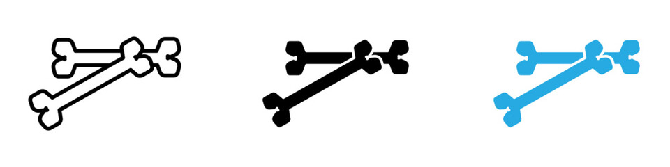 Bones icon thin line illustration