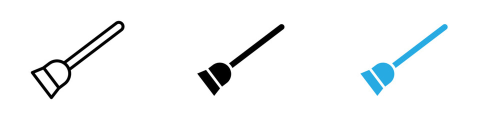 Broom icon thin line illustration