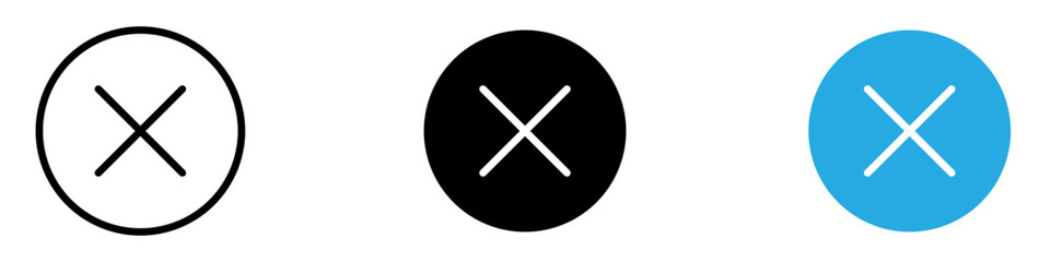 Close Icon thin line illustration
