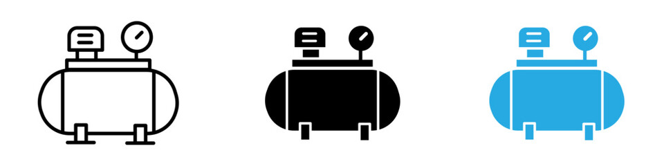 Compressor icon thin line illustration