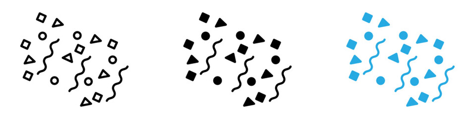 Confetti icon thin line illustration