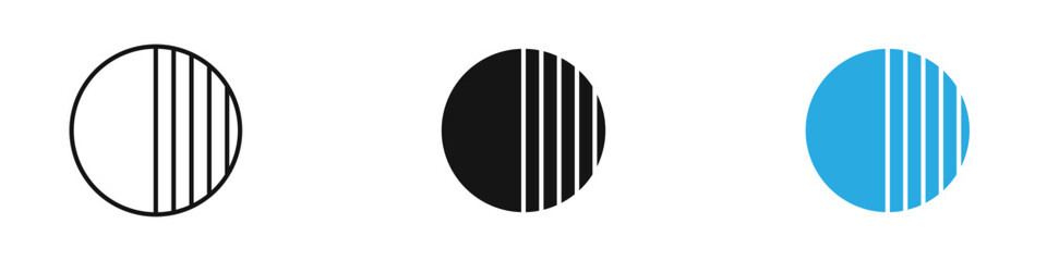 Contrast icon thin line illustration