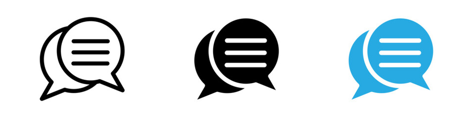 Conversation icon thin line illustration