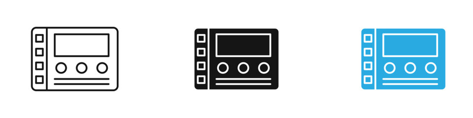 Control panel icon thin line illustration