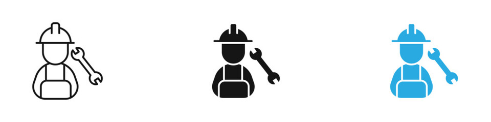 Construction icon thin line illustration