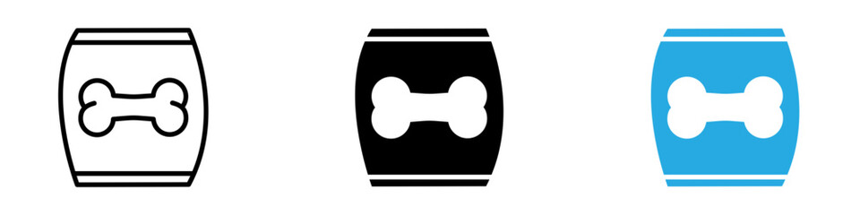 Dog food icon thin line illustration