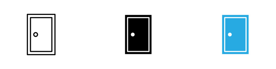 Door icon thin line illustration