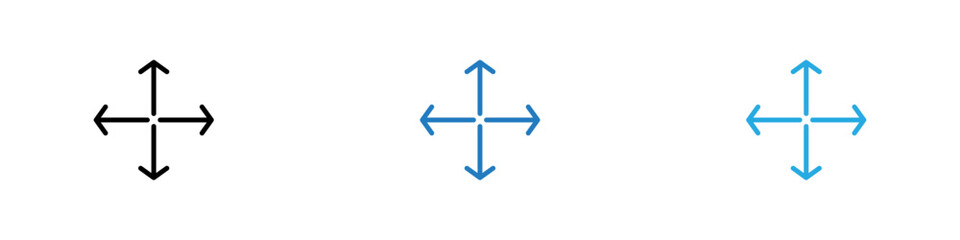 Drag icon thin line illustration