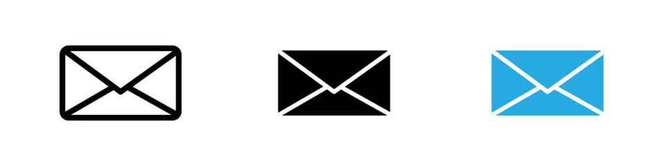 Envelope icon thin line illustration