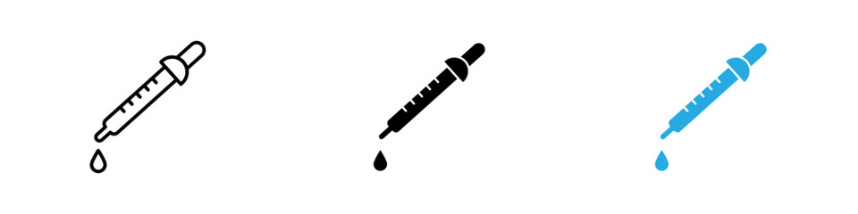 Eye dropper icon thin line illustration