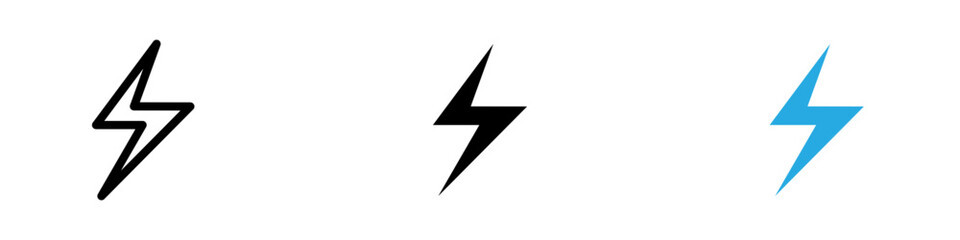 Flash icon thin line illustration