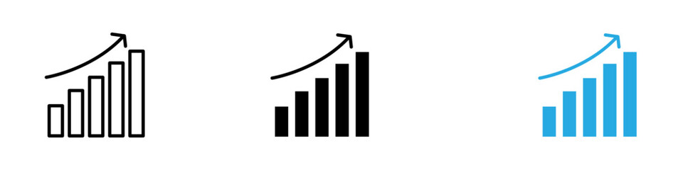 Growth Chart icon thin line illustration