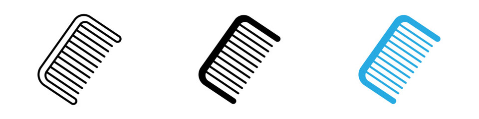 Hair brush icon thin line illustration